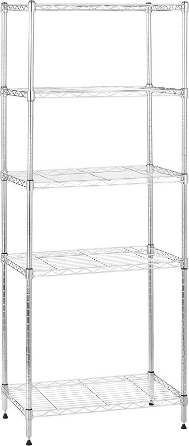 Amazon Basics 5-Shelf Adjustable, Storage Shelving Unit, Steel Organizer Wire by AmazonBasics