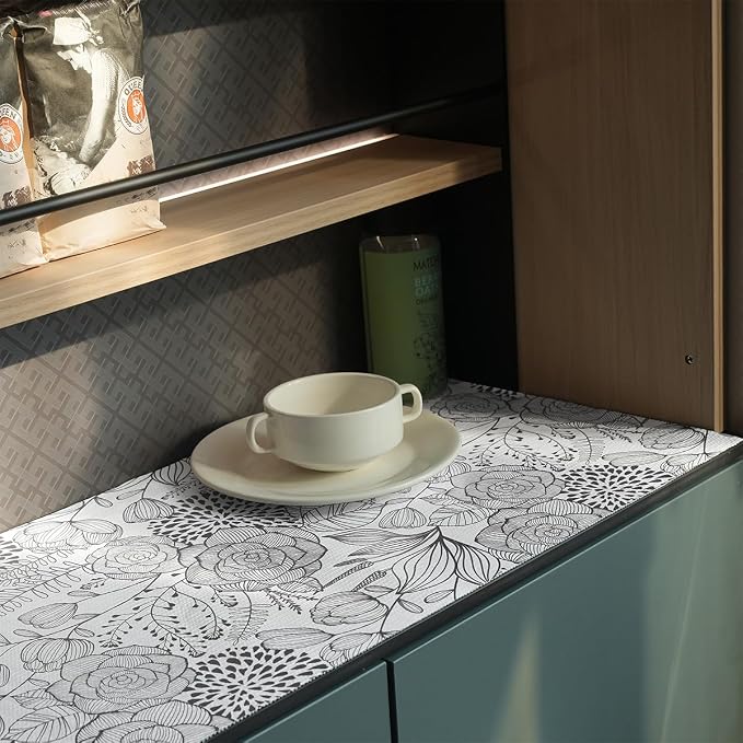 Floral Drawer and Shelf Liner for Kitchen 16IN x 10FT, Non-Adhesive and Strong - Image 9