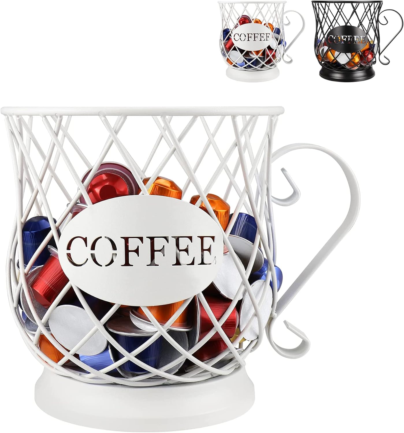 ANASTA K Cup Organizer Kpod Coffee Pods Holder Coffee Capsule Holder, K Cup Holders for Counter, Coffee Pod Storage Coffee Station Organizer, Kpod Container (White)