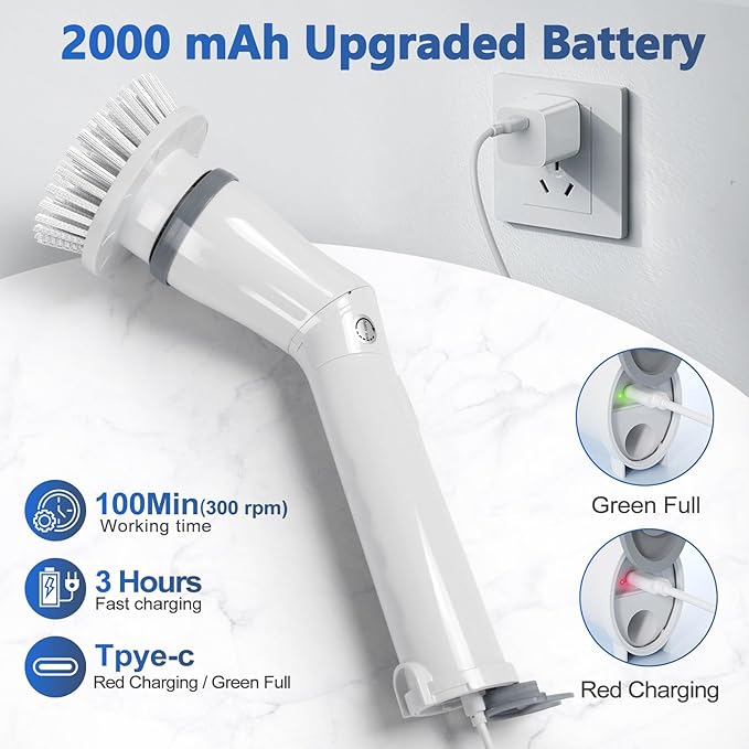 Qimedo Upgrade Rechargeable Electric Scrubber - Image 4