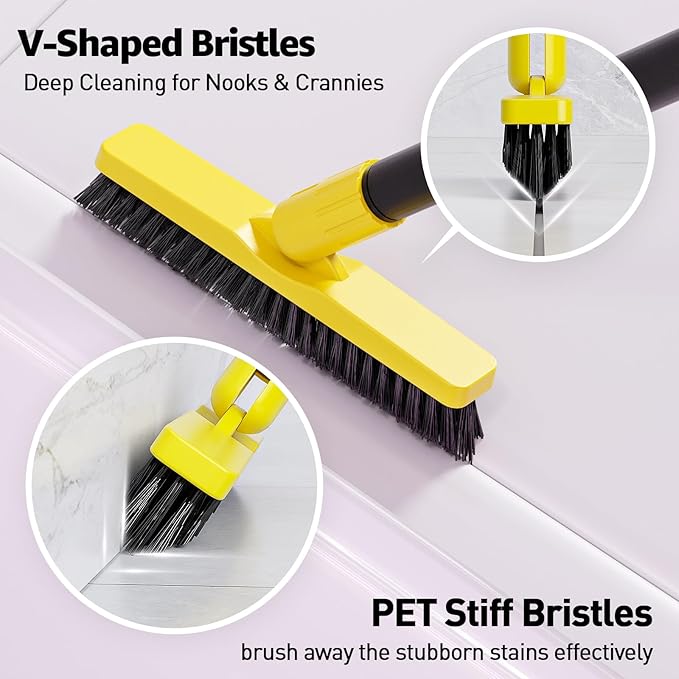 Grout Brush with Long Adjustable Handle - Image 2