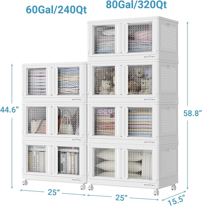 BROVIEW 140Gal Stackable Storage Bins - Image 2