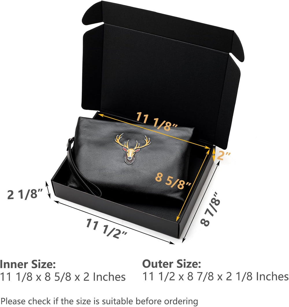 Timirog Black Shipping Boxes 11 1/8 x 8 5/8 x 2" Letter Size 25 Pack - C...