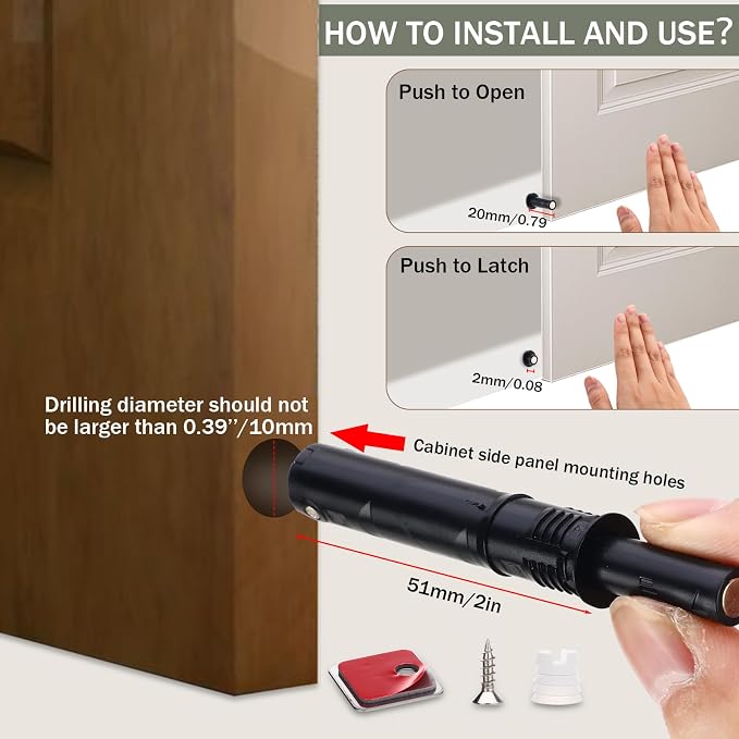 Lounsweer 50 Pack Magnetic Push Latches - Image 4