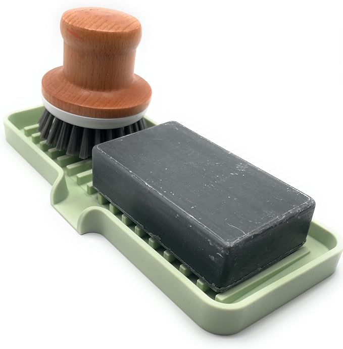 Happitasa Silicone Soap Dish Tray and Sponge Holder - Image 7