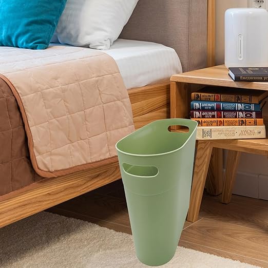 Small Trash Can Plastic Bathroom Wastebasket 3.2 Gallon Slim Garbage Container - Image 2