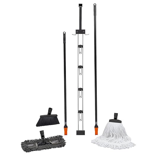 SWOPT Indoor Kit — Includes 18” Dust Mop, Cotton Mop, Angle Broom, 48” and 60” by SWOPTCleaning