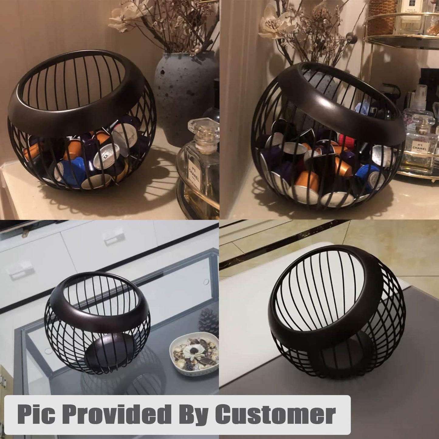 Coffee Pod Holder, Capacity K Cup Holder and Espresso Pod Holder | Coffee Pod Organizer for Keurig K-Cup Storage and Espresso Holder, Coffee Bar Accessory (Brown) - For Valentines Day