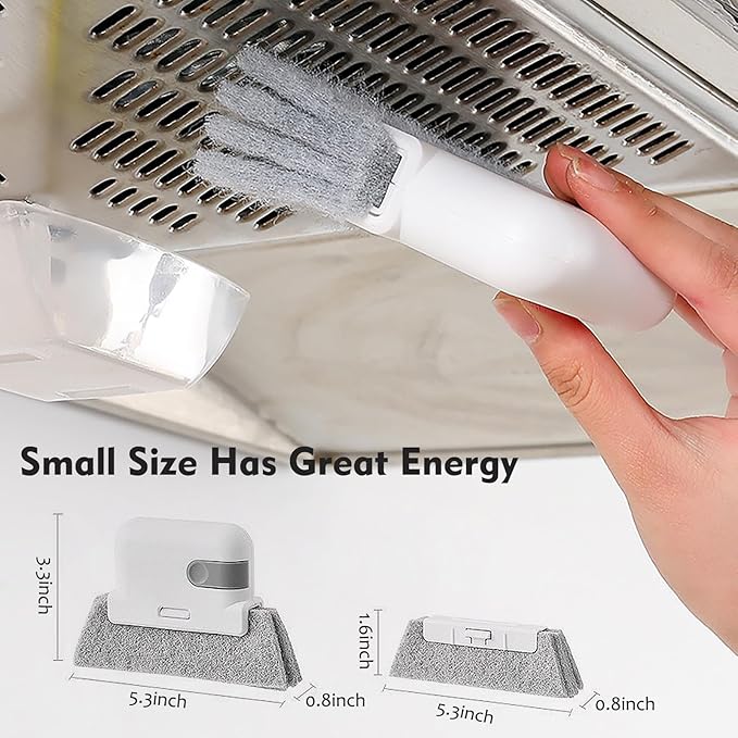 Window Cleaning Brush, 3 in 1 Window Sliding Door Track Cleaner, Tile Lines - Image 4