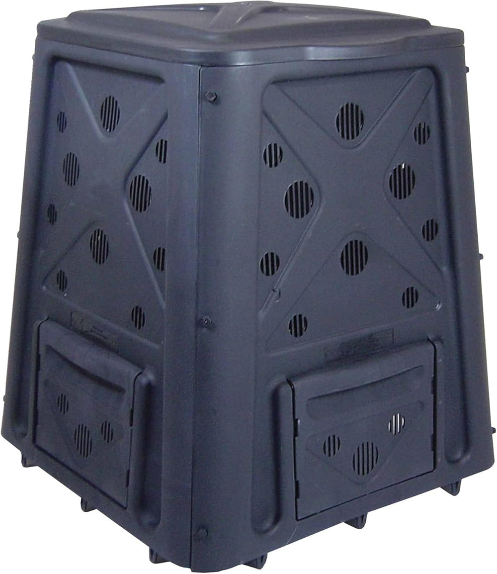Redmon Outdoor Compost Bin with Lift Off Lid, 4-Door Access & Vent Holes,...