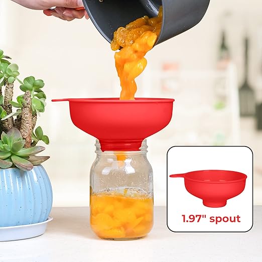 Wide Mouth Kitchen Funnel, Food Grade Plastic Cooking Canning Funnel - Image 5