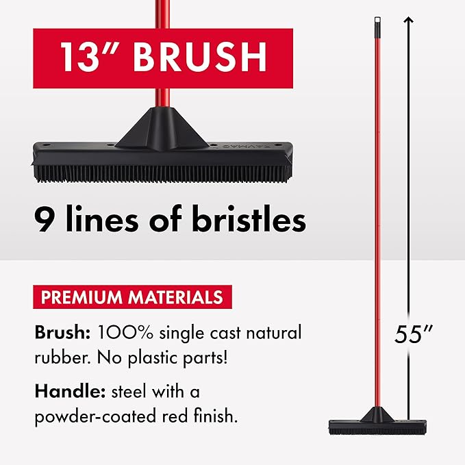 Pet Hair Remover Rubber Broom - Image 5