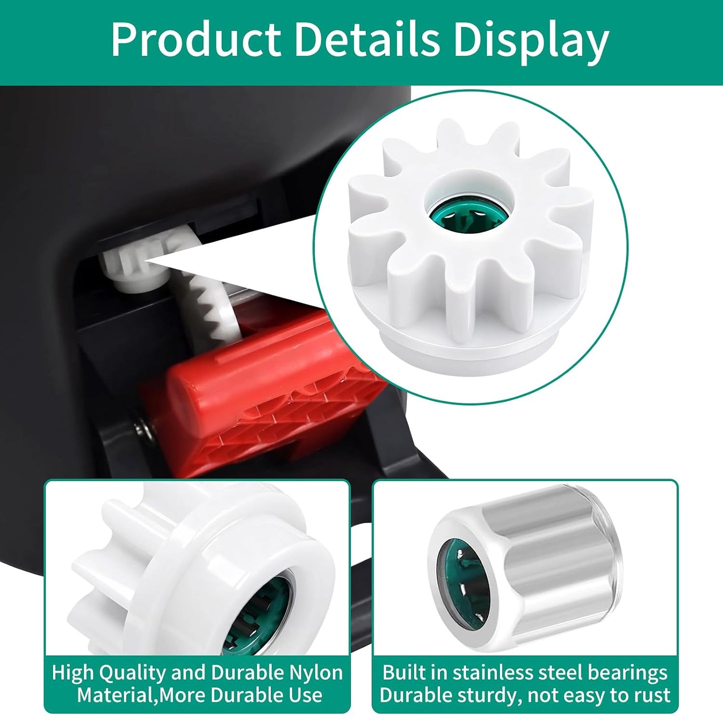 3 Pcs Pedal Bearing Replacement for O-Cedar Mop Bucket,Suitable Fix for 90% Rotation Mop Bucket on The Market,One Way Clutch Gear Sprockets Repair Spin Mop,Bucket,Mop Gears