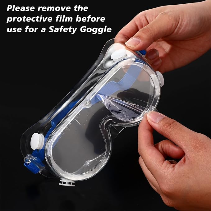 Yunsailing Protective Safety Goggles Lab Over Glasses Clear Anti Fog Eye - Image 4