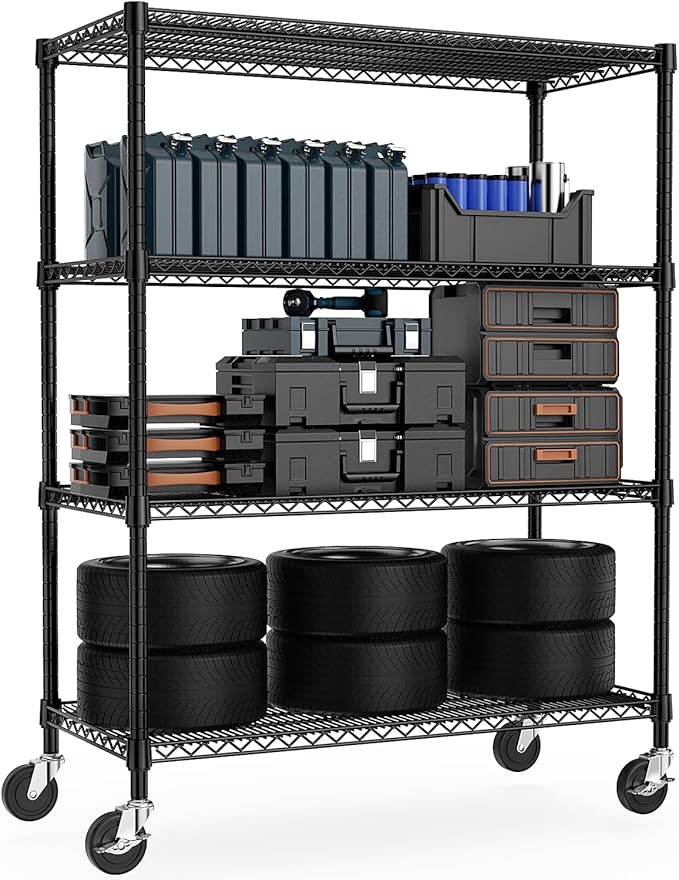 Industrial Metal 4 Tier Shelving by MEIGAOPLASTICANDMETALHKCOLIMITED