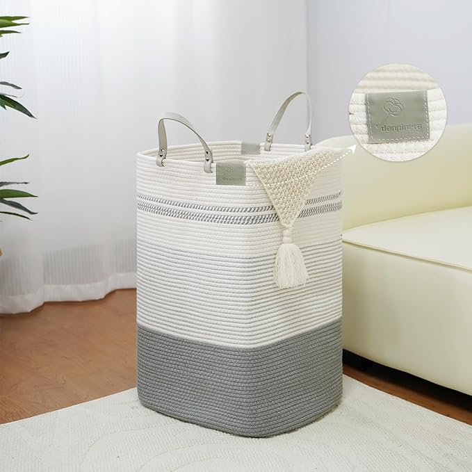 danpinera 100L Nursery Hamper, Tall Woven Laundry Basket - Image 5