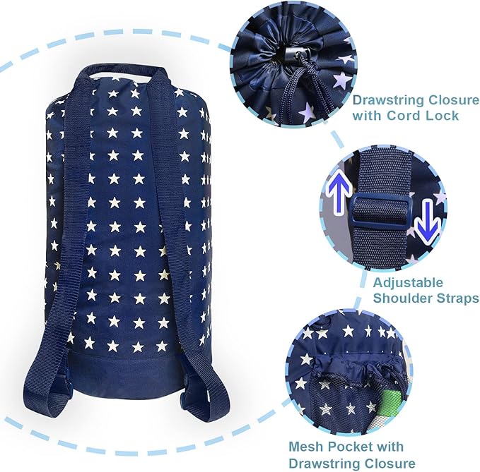 Dalykate Backpack Laundry Bag, Laundry Backpack - Image 3