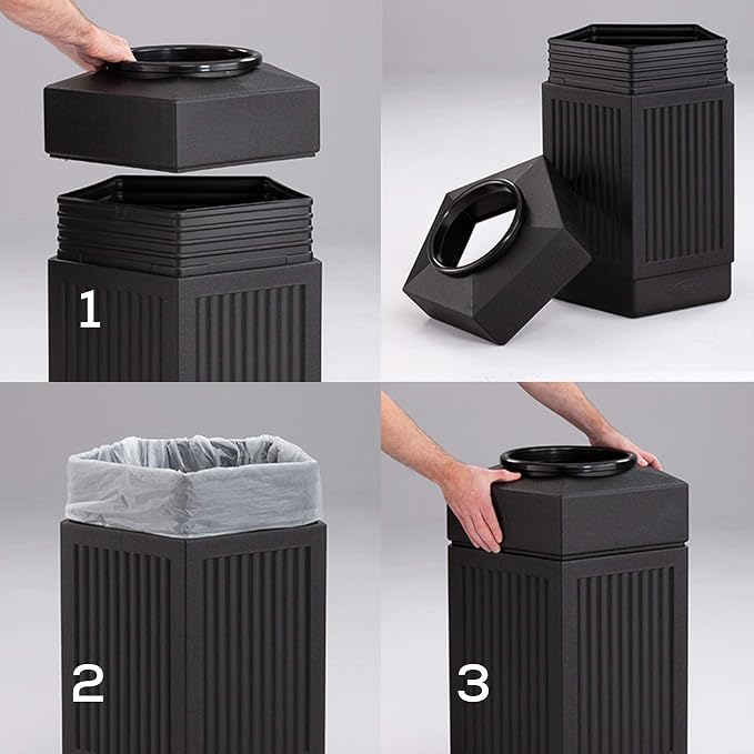 Safco Canmeleon Trash Can, 30 Gallons, Indoor and Outdoor Use, Durable & - Image 7