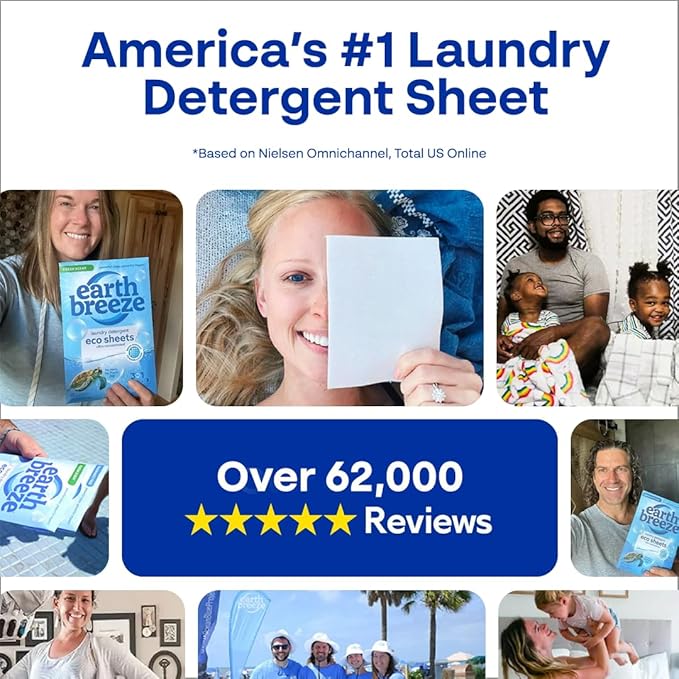 Earth Breeze Laundry Detergent Sheets Fresh Scent - Image 9