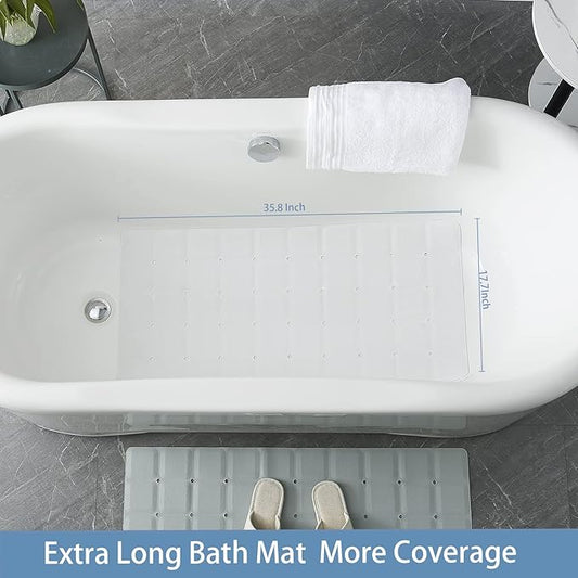 Foldable Silicone Bathtub Mat: Jumbo Size Heavy Duty Safety Bath Mat - Image 2