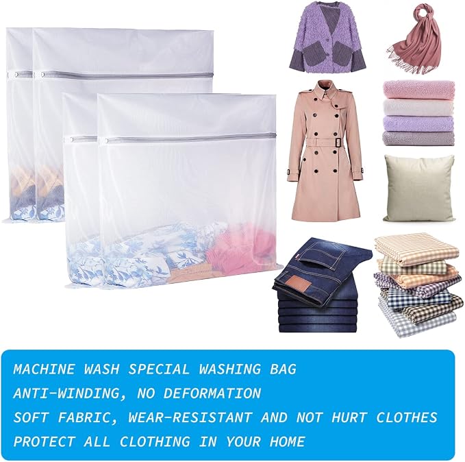 Laundry Mesh Bag-Heavy Duty Mesh Laundry Bags, Laundry Bags Mesh Wash Bag - Image 3