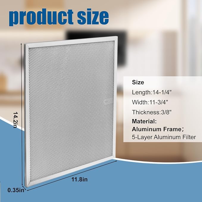 Allure Range Hood Filter Replacement 14.2" x 11.8" BPS1FA30 - Image 3