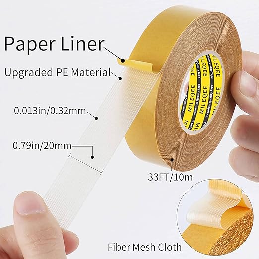 Double Sided Tape Heavy Duty, 0.79" x 33FT, Universal High Tack Strong Wall - Image 2
