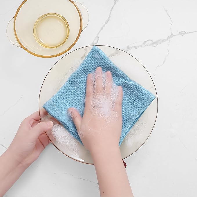 Homaxy 100% Cotton Waffle Weave Kitchen Dish Cloths, Ultra Soft Absorbent Quick - Image 4
