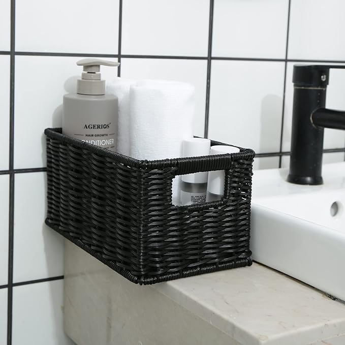 HOONEX Wicker Baskets for Storage, Plastic Baskets for Organizing - Image 6