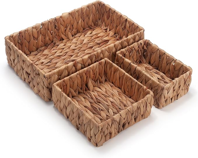 Water Hyacinth Rectangular Storage Basket - Image 3