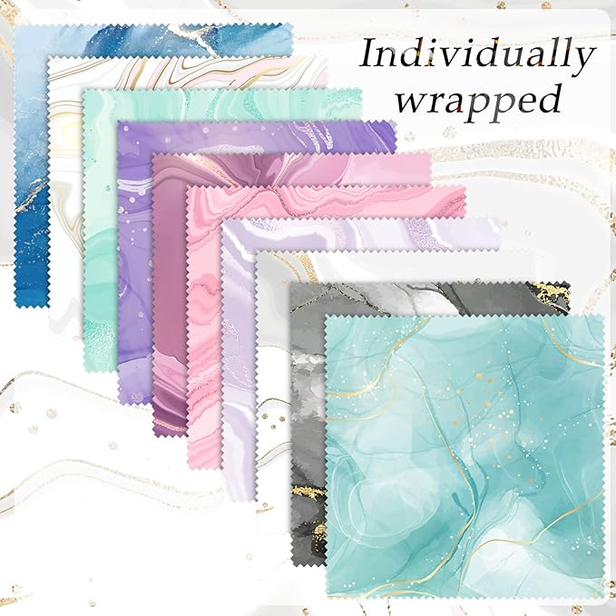 Sinmoe 20 Pcs Microfiber Cleaning Cloth Cute Marble Design Microfiber Cloth - Image 5