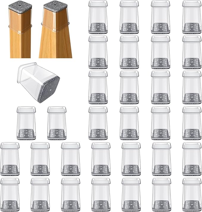 32 Pcs Square Chair Leg Floor Protectors by OASMU