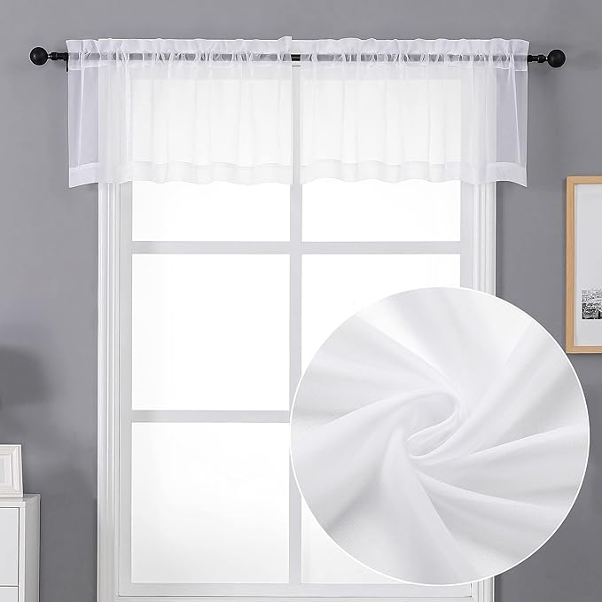 Chyhomenyc Sheer White Valances by Chyhomenyc