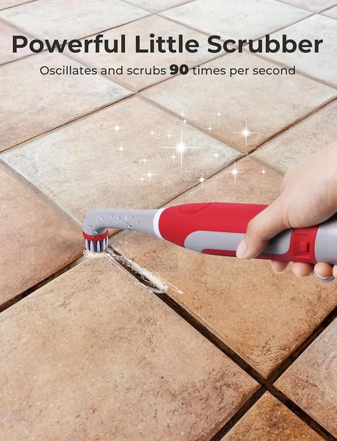 Sweepulire Electric Grout Brush, Battery Operated Power Scrubber - Image 5