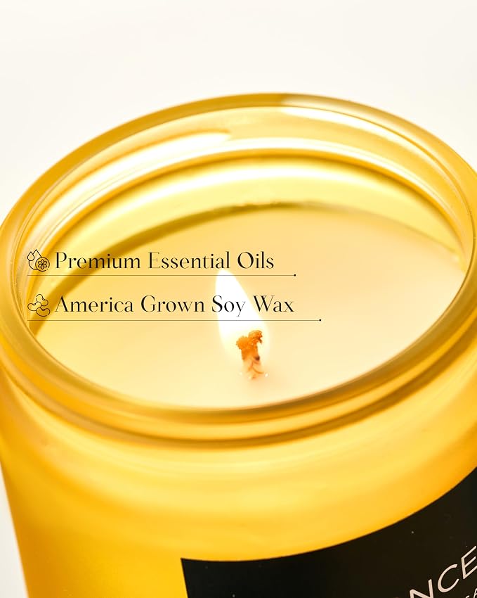 M&SENSE Limocello Summer Scented Candle, 7.05oz 50 Hours Long Lasting Burn Non - Image 4