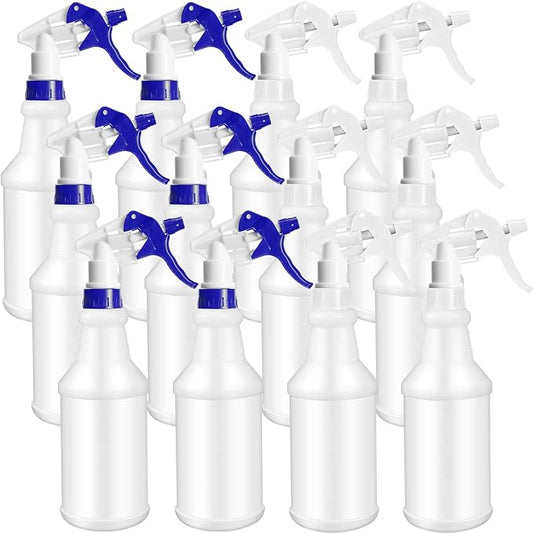 Eccliy 12 Pcs 16 Oz Plastic Spray Bottle, Adjustable Empty Reusable Sprayer by Eccliy