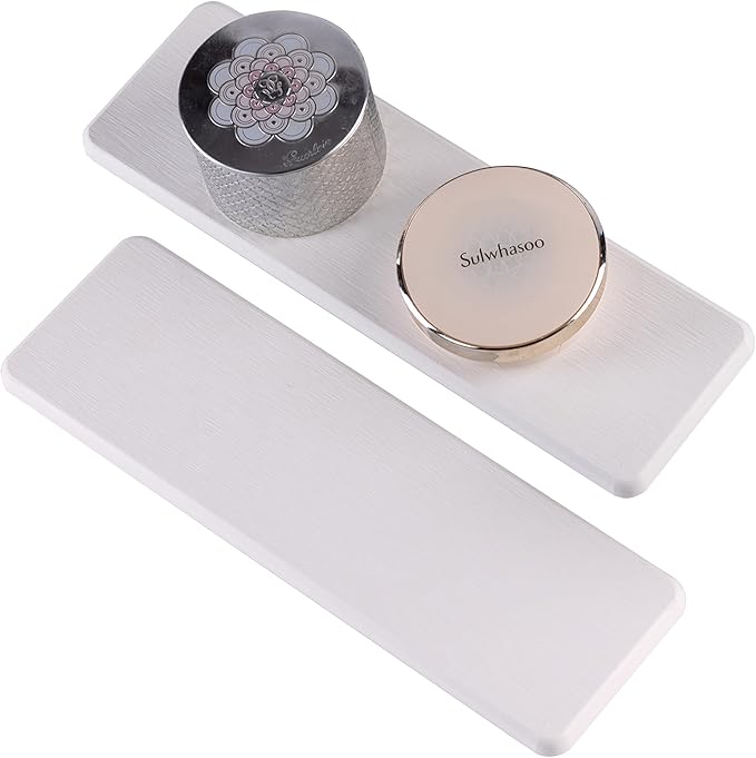 2 Pcs Water Absorbing Stone Trays, Kitchen/Bathroom Sink Soap Dish, Diatomite by NiuYichee