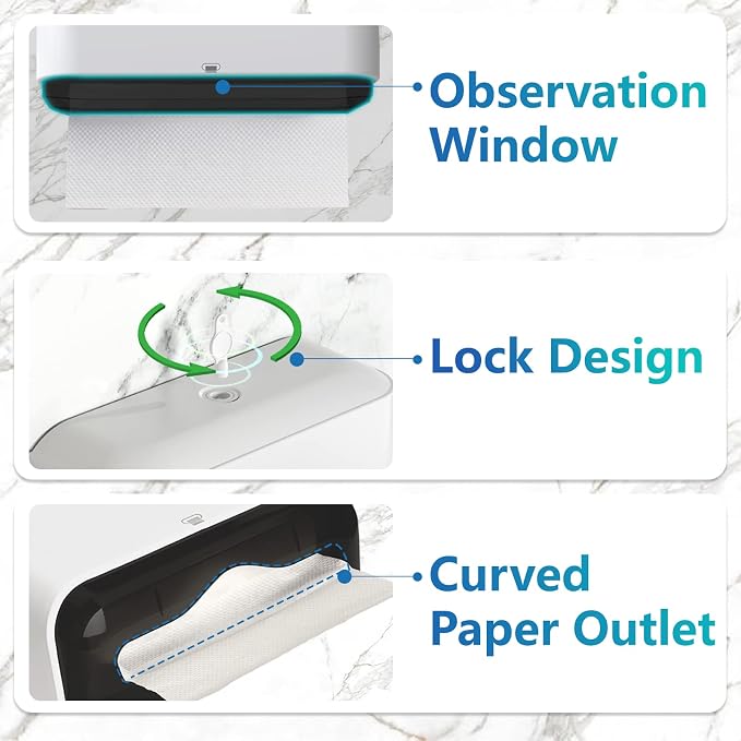 Paper Towel Dispenser, Paper Towel Holder Wall Mount, Bathroom Hand Paper - Image 2