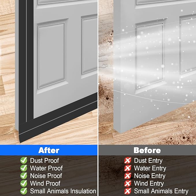 ToLanbbt Weather Stripping Silicone Door Seal Strip 2 in x 10 ft Door Draft - Image 4