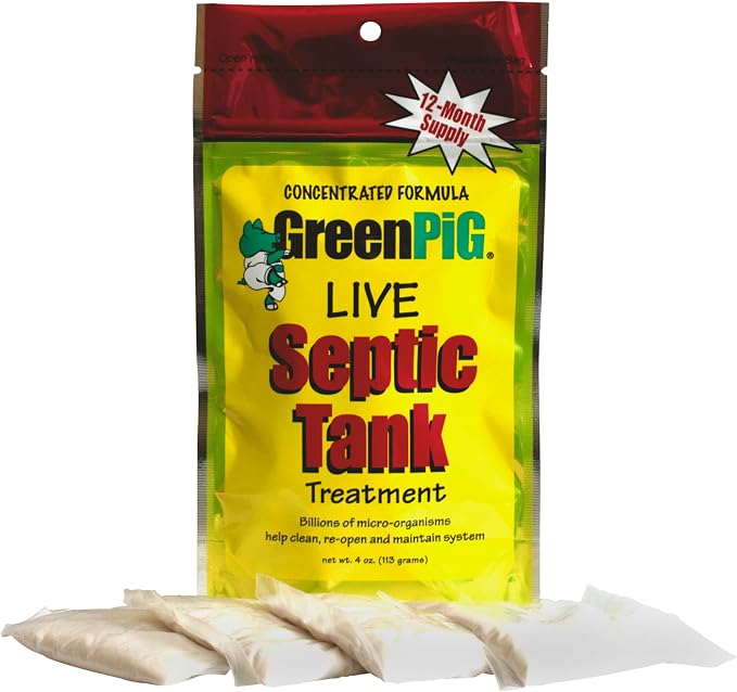 GREEN PIG Septic Tank Treatment Packets, Septic Safe Clog Remover, Prevents - Image 2