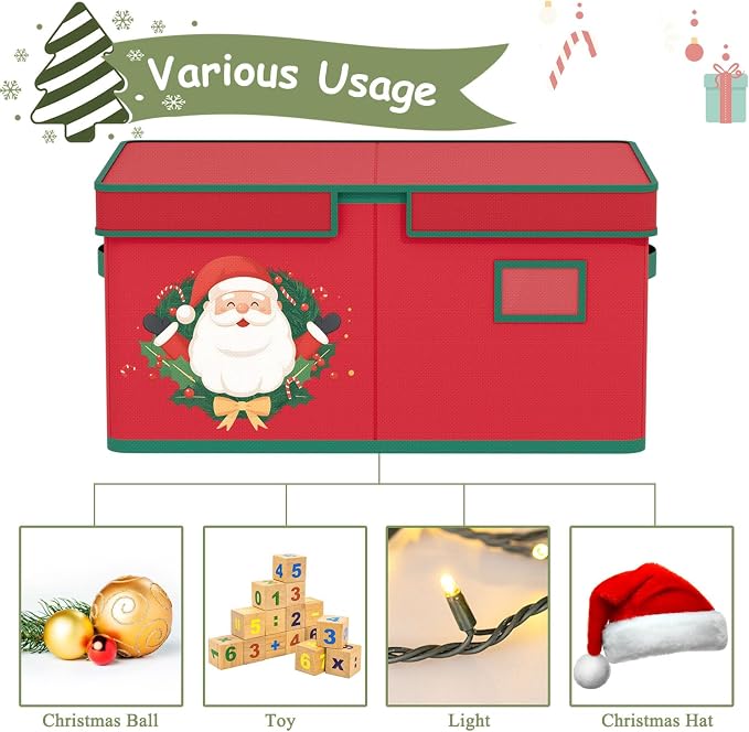 Christmas Ornaments Storage Boxes Christmas Ornament Organizer Storage Box - Image 7