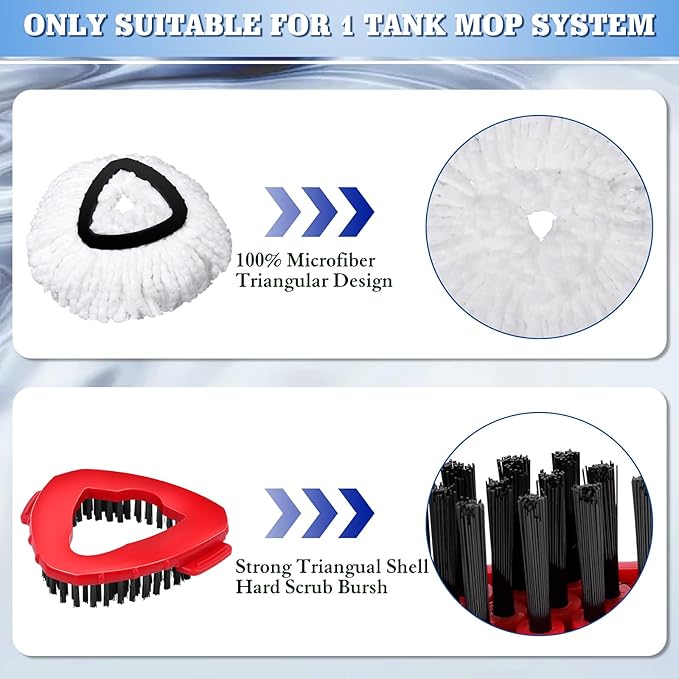 6 Pack Mop Replacement Heads Compatible - Image 3