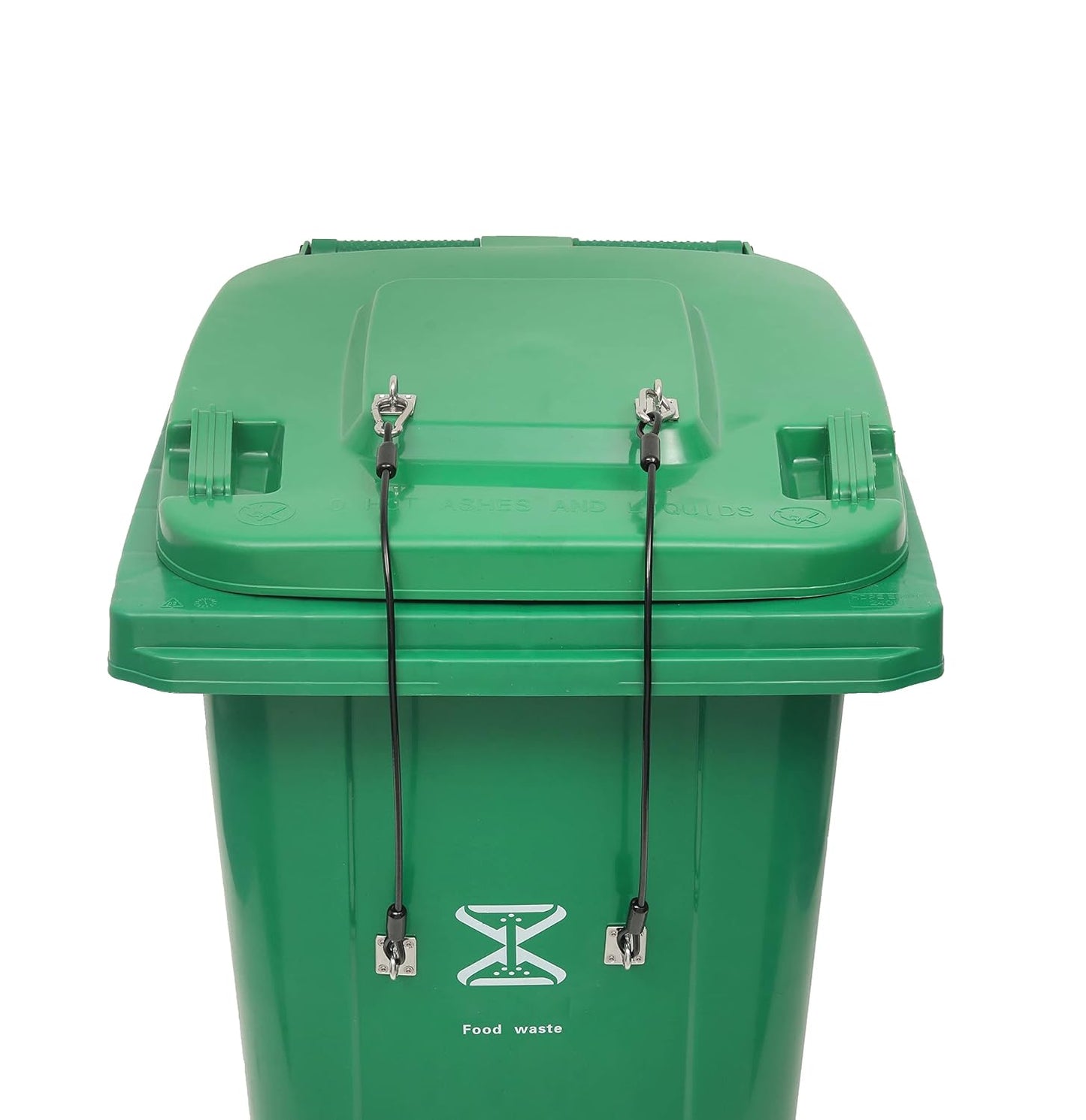 TonGass Garbage Trash Can Lock with Wire Ropes Stainless Steel Hasps | Garbage Lid Lock for Squirrel Bear Proof, Universal Trash Can Lock for Animals Fit for Various Garbages Bins