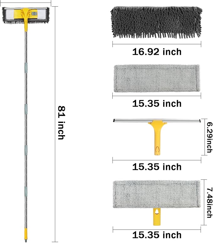 81" Long Handle Window Cleaner Tool Squeegee - Image 2