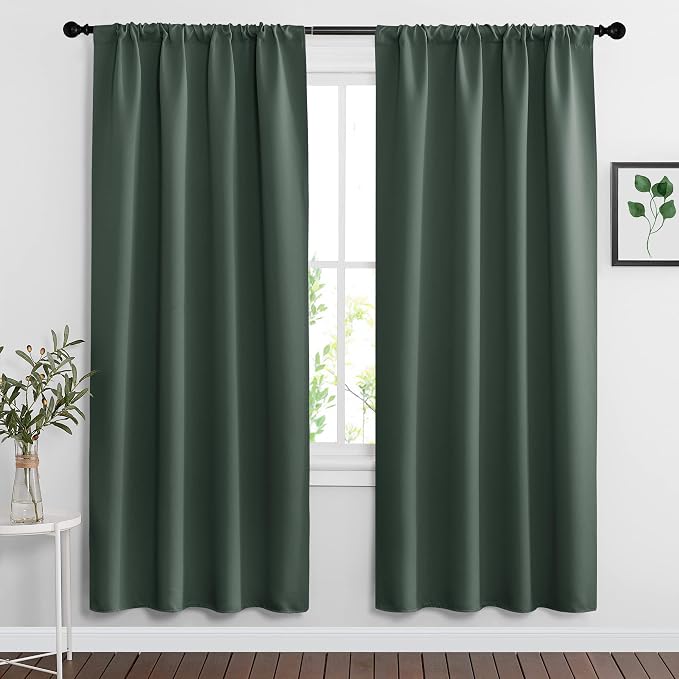 RYB HOME Living Room Curtains 72 inch Length 2 Panels Set, Thermal Insulated by RYBHOME