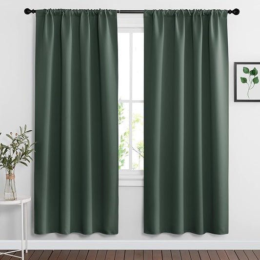 RYB HOME Living Room Curtains 72 inch Length 2 Panels Set, Thermal Insulated by RYBHOME