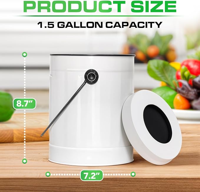 Plexon Countertop Compost Bin Kitchen - Image 2