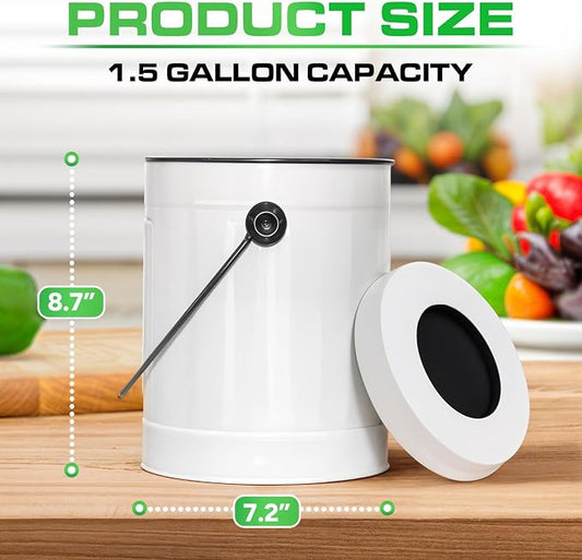 Plexon Countertop Compost Bin Kitchen - Image 2