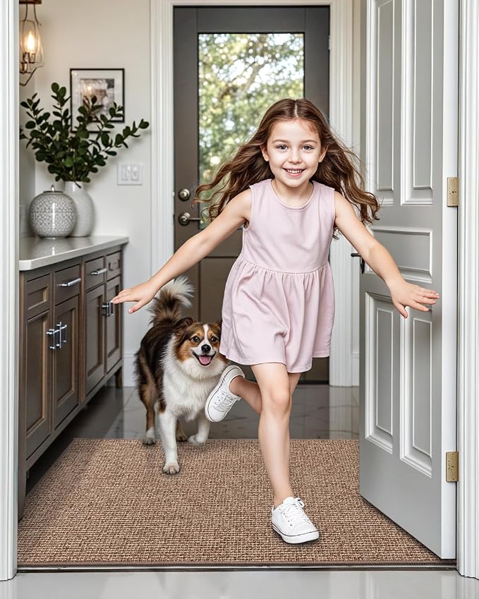 LUMI Indoor Door Mat 24"x36", Ultra Thin Low Profile Non-Slip Doormat - Image 5