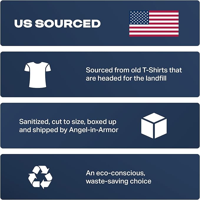 Angel-in-Armor White T-Shirt Rags – 50lb Bulk Box of Recycled Cotton Knit Shop - Image 4